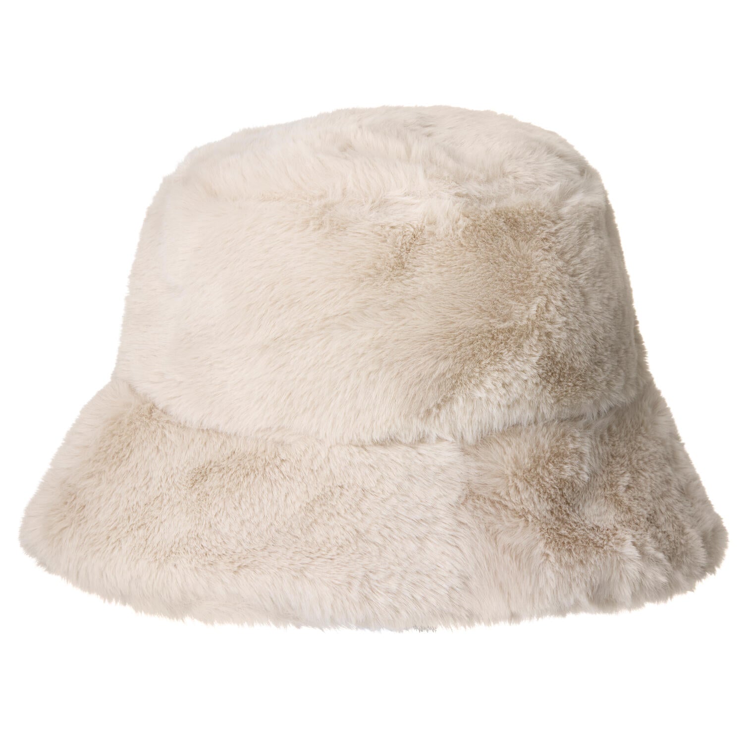 Faux fur bøllehat - beige